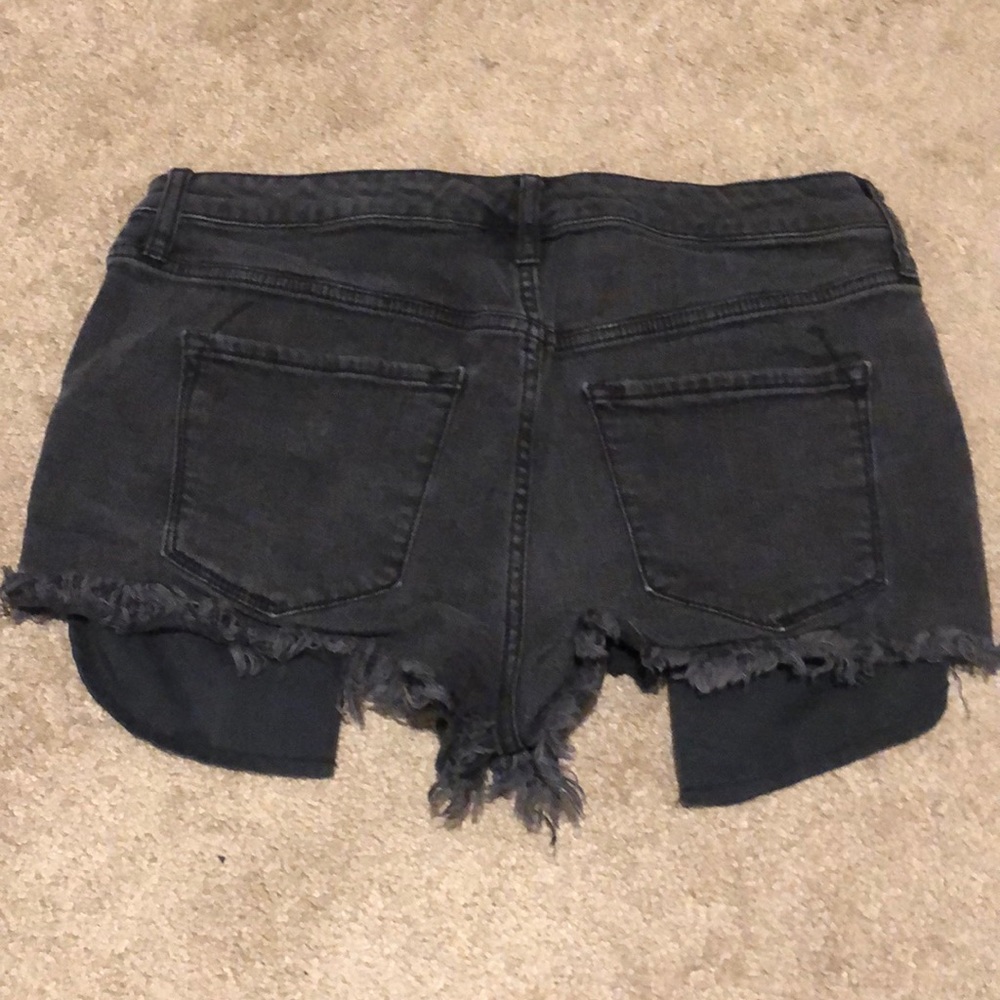 Black Ripped Shorts - Picture 2 of 4